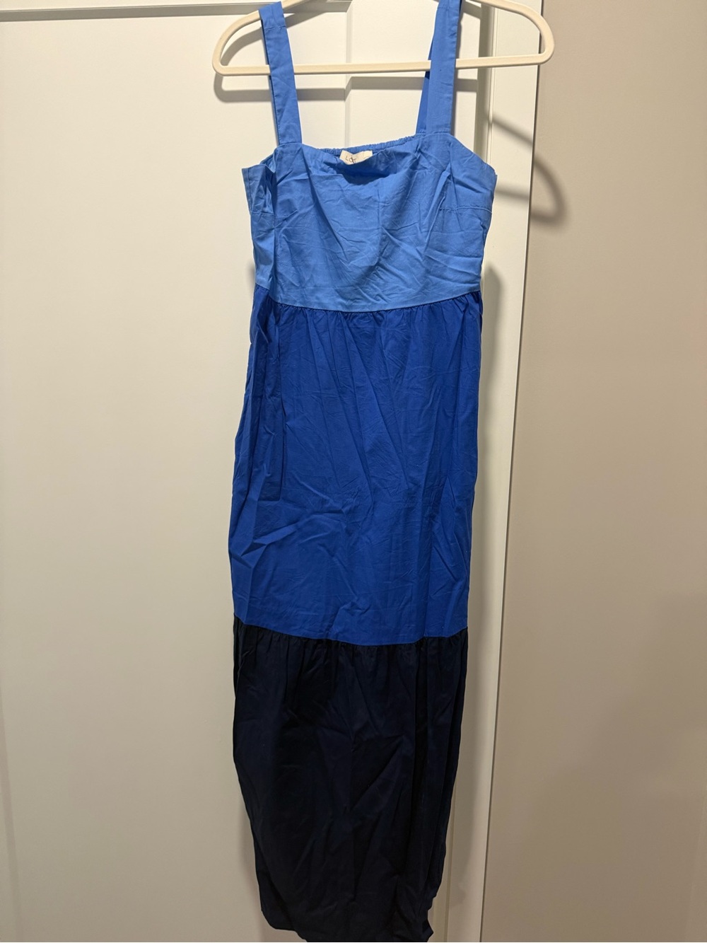 LOFT Blue Tone Colorblock Maxi Dress